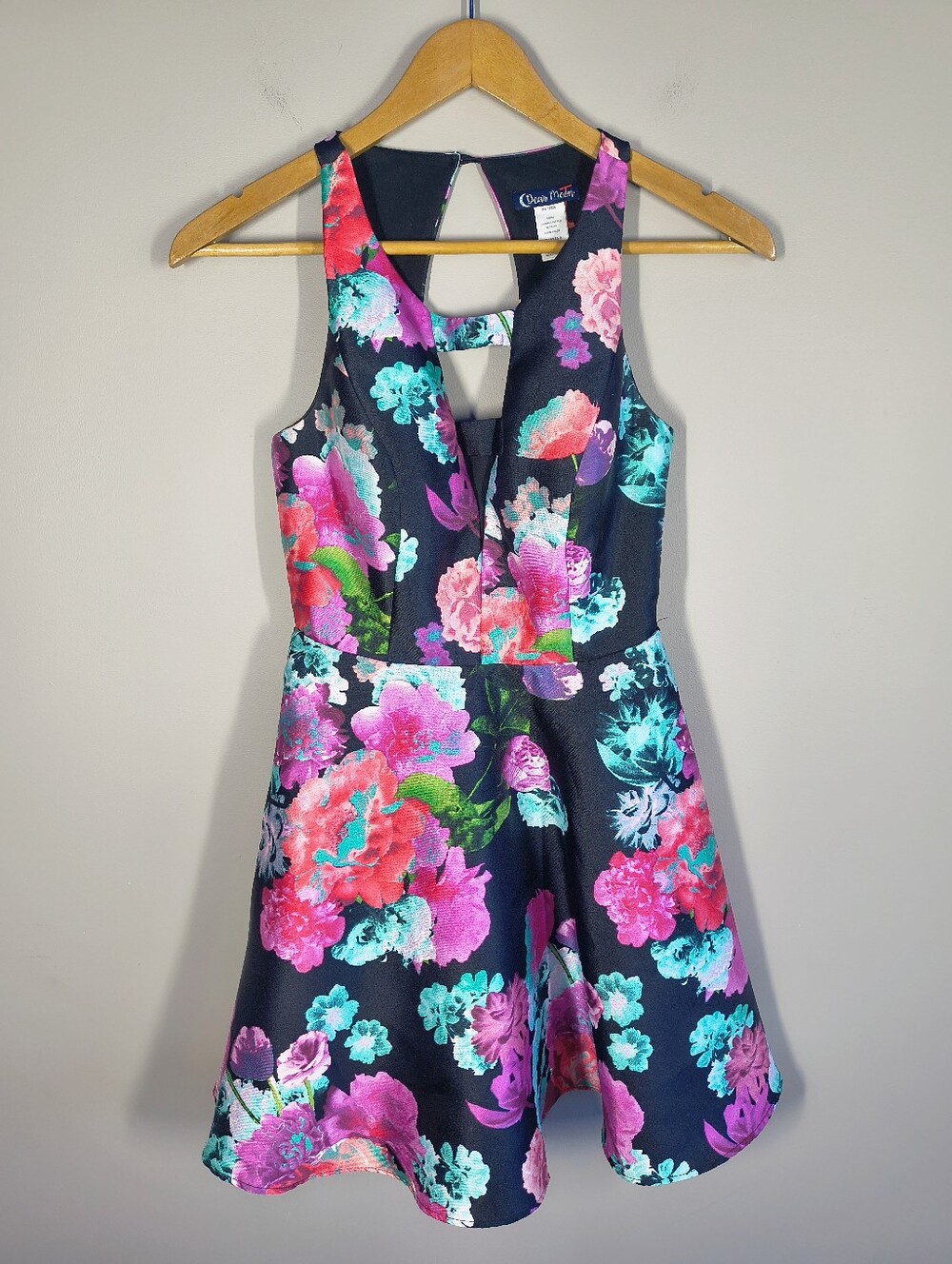 Dear Moon Full Skirt Floral Cocktail Dress, Size 3